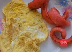 Illustration of how to make egg intestines rolled in flatbread 8