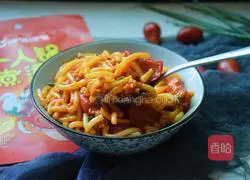 Illustration of making minced meat and tomato rice noodles 10