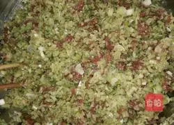 Illustration of how to make homemade dumplings with radish, green onion and meat 4