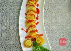 Illustration of how to make banana flying cake 8