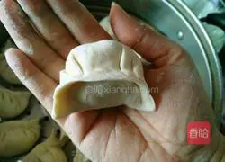 Illustration of making dumplings with watermelon rind and pork stuffing 16