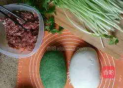 Illustration of how to make two-color parsley dumplings 1