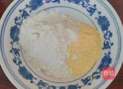 Illustration of how to make cornmeal pancakes 1