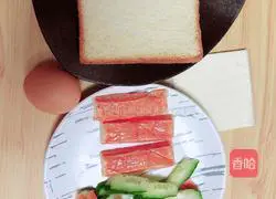 Illustration of how to make fried cheese crab sandwich (5-minute quick meal) 1