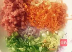 Illustration of how to make fried rice 1