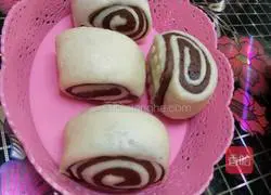 Double-color steamed buns Illustration of how to do it 21