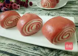 Illustration of how to make two-color steamed buns 1