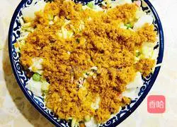 Illustration of how to make grilled steamed buns with meat floss and cheese 5