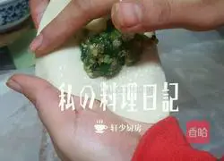 Shepherd's Purse, Green Vegetables, Enoki Mushrooms, Meat Filling and Yuanbao Wontons Illustration 12