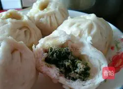 Illustration of how to make shepherd's purse and meat buns 8