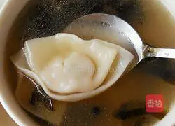 Chicken and carrot wontons Illustration of practice 16