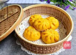 Illustration of how to make pumpkin meat buns 17