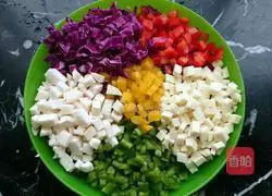 Rainbow Fried Rice Recipe Illustration 5