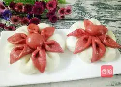 Illustration of how to make flower steamed buns 1