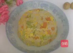 Illustration of two-color fried rice 4