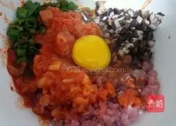 Pork, Mushroom and Kimchi Pancake Recipe Illustration 4