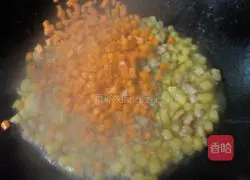 Curry Illustration of how to make fried rice 3