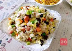 Illustration of how to make colorful egg fried rice 4