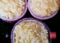 onion Illustration of how to make fragrant rice cakes (late night snack) 4