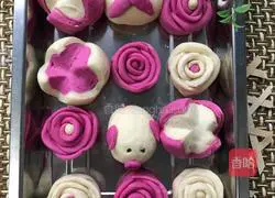 Illustration of how to make rose steamed buns 10