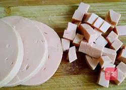 Mustard bacon Illustration of how to make fried rice 7