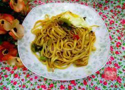 Illustration of how to make vegetable fried noodles 11