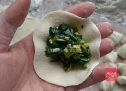 Illustration of making dumplings stuffed with chives 10