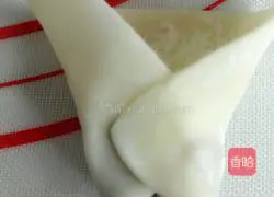 Illustration of how to make leek and pork wontons 10