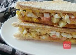 Watermelon Crust Egg Sandwich Recipe Illustration 8