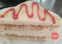 Illustration of making meat floss sandwich 6