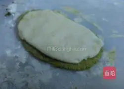Illustration of how to make matcha two-color steamed buns 6
