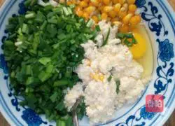 Illustration of how to make bean dregs and chive tortillas 3