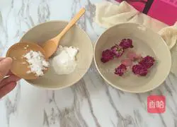 Illustration of how to make the Japanese wagashi 