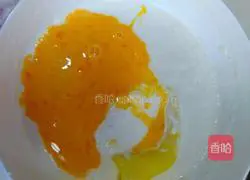 Illustration of how to make leek, ham and egg pancake 4