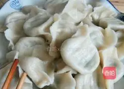 Illustration of how to make pork and leek dumplings 16