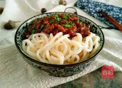 Illustration of how to make beef sauce noodles 15