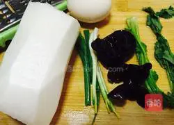 Illustration of how to make radish cake 1