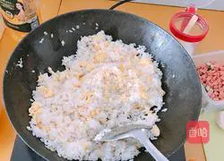 Golden Egg Illustration of how to make fried rice 3