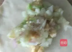 Dumplings...Illustration of how to make zucchini, egg and onion stuffing 14