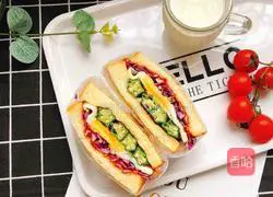 Illustration of how to make vegetable sandwiches 13