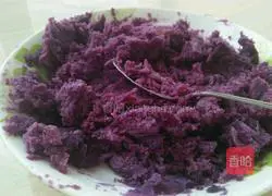 Purple Sweet Potato Illustration of how to make cakes 1