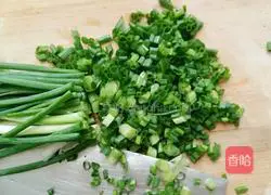 Illustration of how to make dumplings with green onion and spicy sauce 3