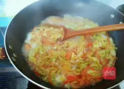 Illustration of how to make vegetable soup noodles 11