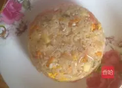 Illustration of how to make fruit and vegetable fried rice 5