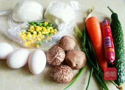 Illustration of how to make steamed buns, duck egg and seasonal vegetable cakes 1