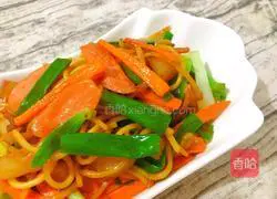 Illustration of Homemade Fried Noodles 10