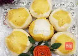Illustration of how to make milk and sweet potato blossom steamed buns 20