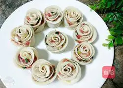 Illustration of how to make rose dumplings 2