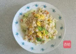 Illustration of how to make cabbage and egg fried rice 5