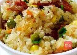 Illustration of how to make braised sausage rice (rice cooker version) 11